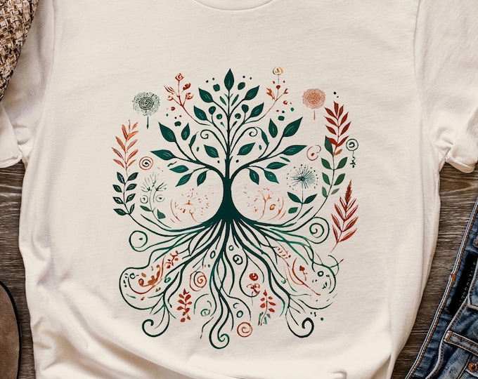 Tree of Life Shirt – Boho Floral Spiritual Graphic Tee