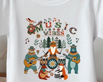 Toddler Music Shirt – Animal Band Kids T-Shirt, Musical Theme Tee for Girls & Boys
