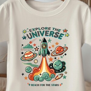 Space Adventure Kids Shirt – Rocket & Planets Tee, Outer Space Toddler T-Shirt