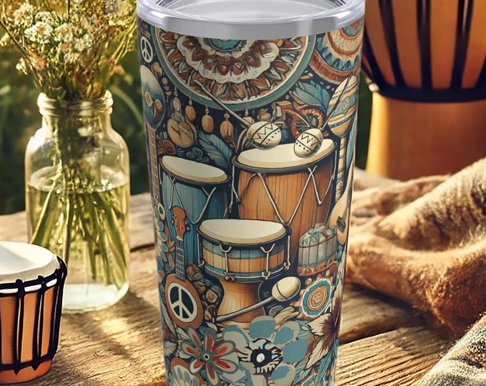 Percussion Tumbler – Stainless Steel Travel Mug for Drummers
