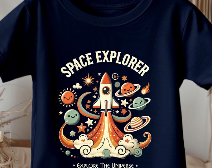 Space Explorer Kids Shirt – Rocket Ship Toddler Tee, Planet Adventure T-Shirt
