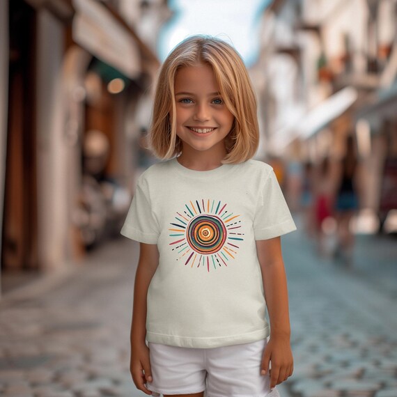 Kids Sun T-Shirt – Colorful Sunburst Graphic Tee