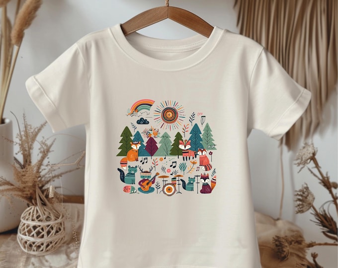 Kids Nature Shirt – Forest Graphic Tee, Woodland T-Shirt for Boys & Girls
