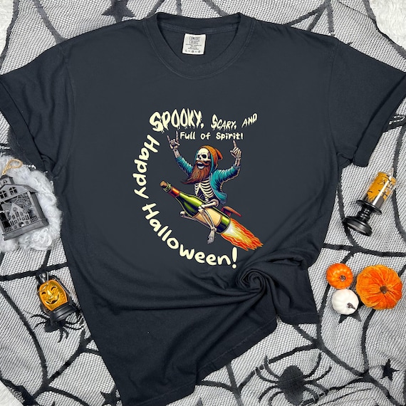 Spooky Skeleton Halloween T-Shirt, Funny Fall Tee