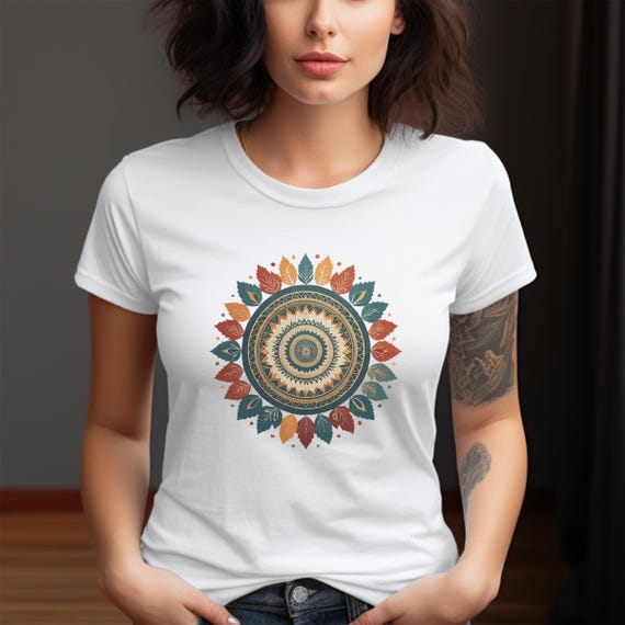 Mandala T-Shirt – Casual Boho Graphic Tee for Women
