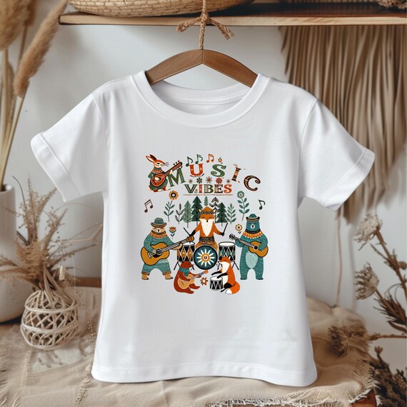 Toddler Music Shirt – Animal Band Kids T-Shirt, Musical Theme Tee for Girls & Boys