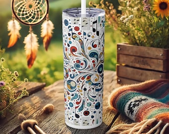 Artistic Floral Tumbler – Stainless Steel Travel Cup for Creative Souls