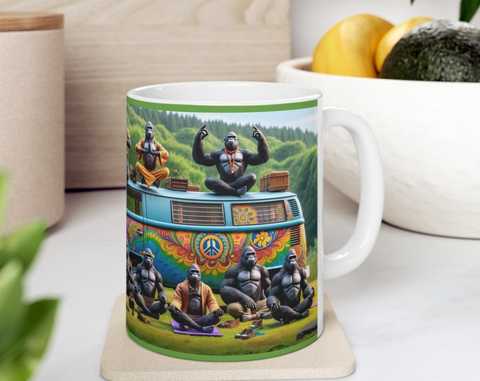 Go Bananas Mug - Fun Ceramic Coffee Cup, 11 oz