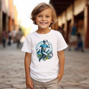 Boys Adventure Explorer T-Shirt, Mountain Hiking Graphic Tee, Kids Outdoor Nature Shirt