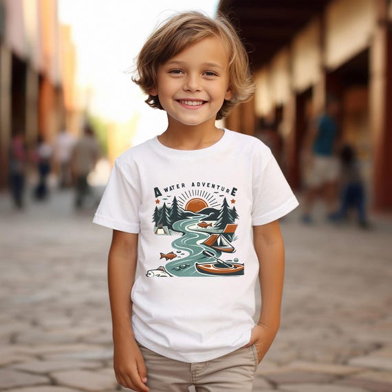 Boys Camping Shirt – Outdoor Adventure T-Shirt for Kids, Hiking & Fishing Graphic Tee