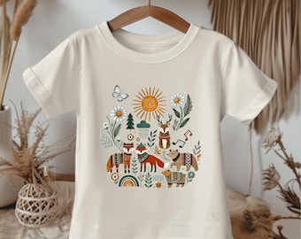Woodland Animals Toddler Shirt – Forest Nature Graphic Tee