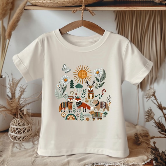 Woodland Animals Toddler Shirt – Forest Nature Graphic Tee