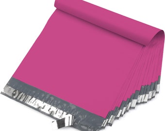 Yens 1000#M1 White Poly Mailer Envelopes Self Sealing Bags 6x9-Hot Pink