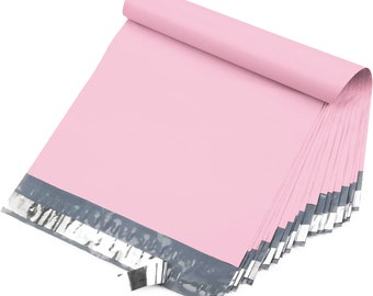 Yens 1000#M4 White Poly Mailer Envelopes Self Sealing Bags 10X13-Light Pink