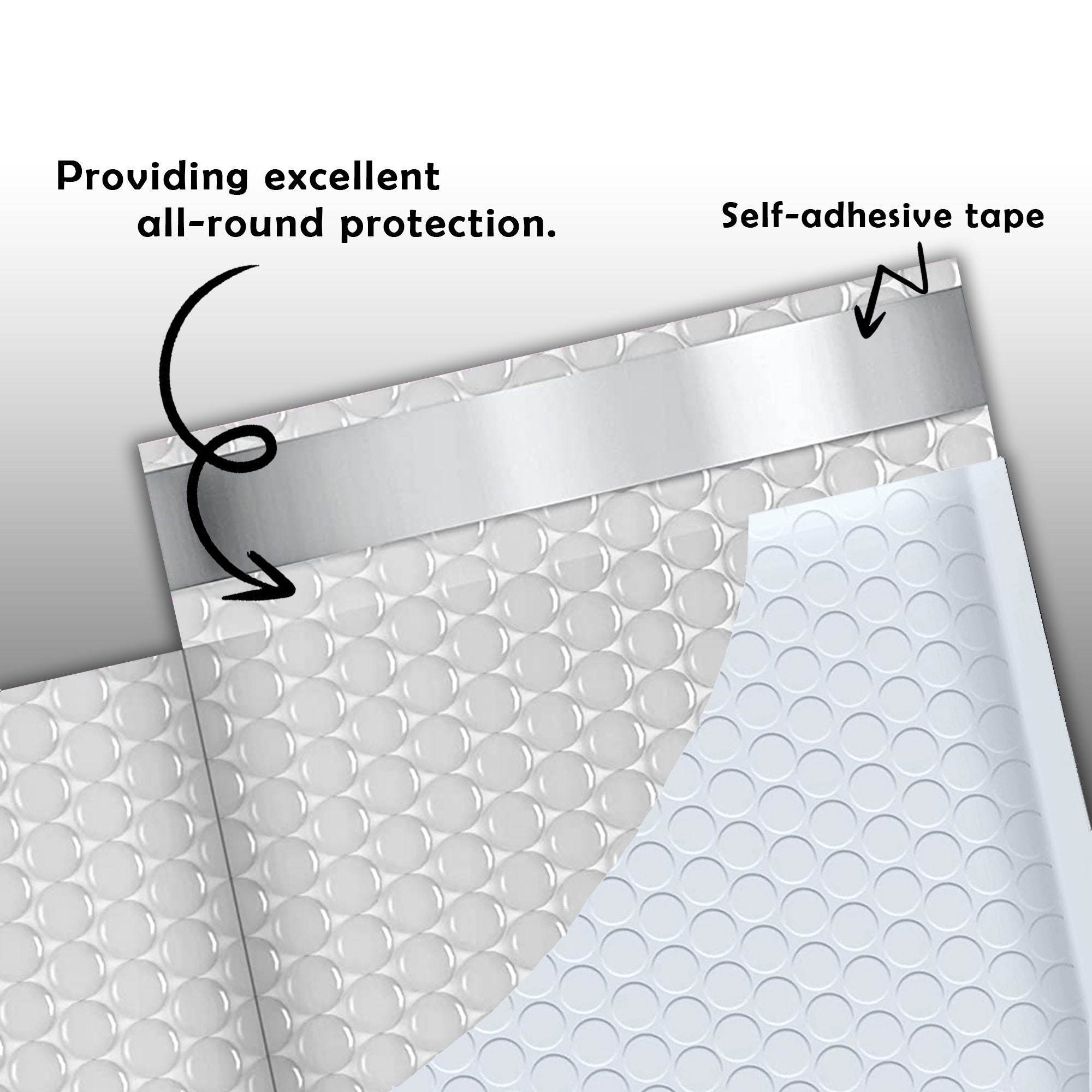 EcoSwift Premium Padded Envelopes, 10-Pack, 10.5x15 In. Size 5, Gray - Foto 3