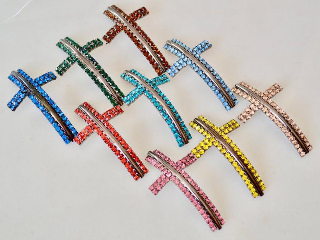 10pcs, Rhinestone Cross Connectors - Etsy