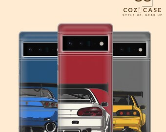 Supra JDM Phone Case Tokyo Drift Cover for Google Pixel 8A, 8Pro, 7A, 7Pro 6A, iPhone 15, 14, 13, Samsung Galaxy S24 S23 Fe A15 A54 S21 S20