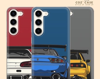 Super Drift Phone Case JDM Cars Cover for Samsung Galaxy S24Ultra S23 S22 A15 A14 A54 A53 A34 iPhone 15 14 13 12 11 Xr Google Pixel 8 7 6 5