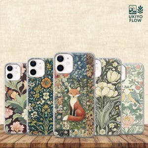 William Morris Style Phone Case Arts And Crafts Cover for iPhone 17/16/15/14/13/12/11/8/7/6 Samsung A26/A55/A56/S25/S24 Google Pixel 10/9/8