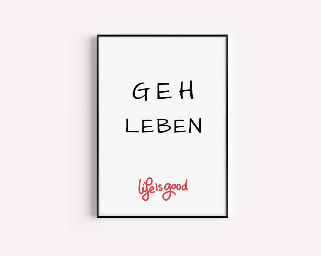 Poster GO LIVE Life is Good Print Poster Etsy