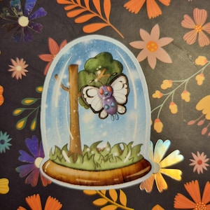 Aufkleber Sticker Schmetterling Butterfly nature tree süß niedlich cute Globe