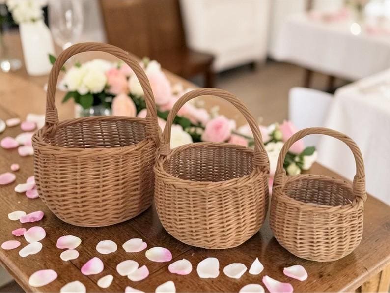 Qianly Cesto Decorativo In Corda Di Carta Rosa: Portaoggetti E Centrotavola Per Matrimoni E Pasqua - 2