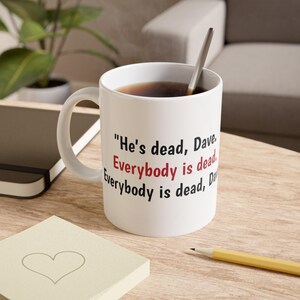 Red Dwarf "Dead Dave" White Ceramic Mug, 11oz