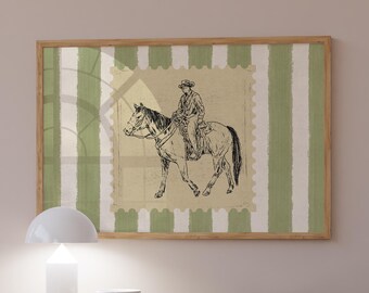 Vintage Western Printable Wall Art, Cowboy Poster, Desert-Inspired Decor (Digital Download)