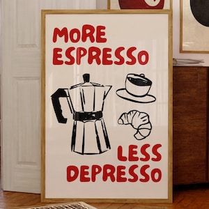 Espresso Quote Print: Minimalist Kitchen Coffee Lover Art (Digital Download)