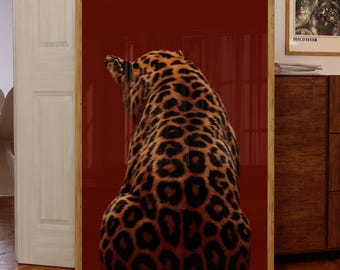 Leopardenposter, Retro-Leopardendruck, Vintage-Wandkunst