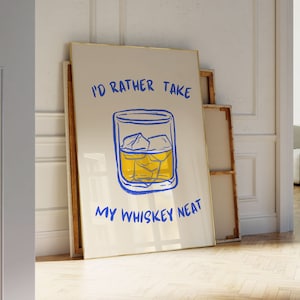 Whiskey Cocktail Print, Retro Cocktail Print, Minimalist Alcohol Art, Bar Cart Wall Art, Classic Cocktail Wall Art, Bar Cart Decor