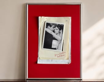 Custom Photo Poster with Text, Personalized Photo Print, Couple Gift