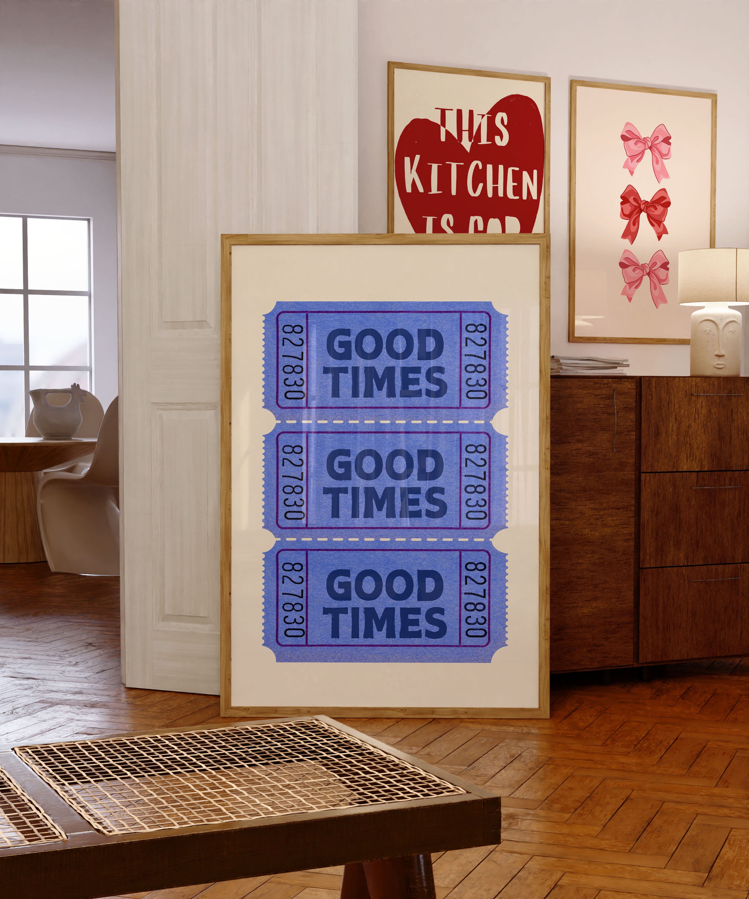 Retro Good Time Retro Good Times Ticket Art Print, Trendy Wall Decor (digital Download ...