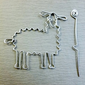 LLAMA SHAWL PIN wirework image 1