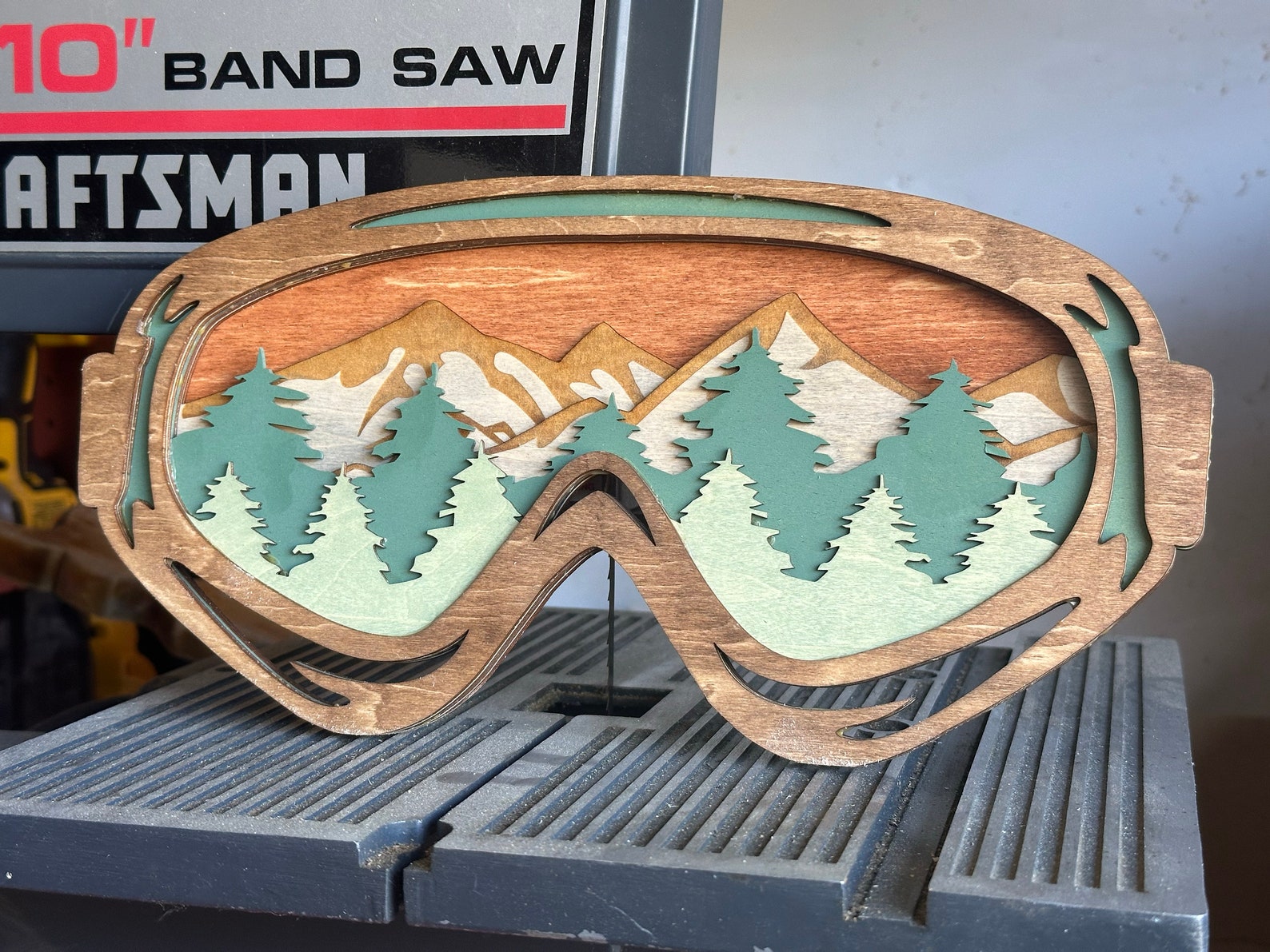 Handcrafted Wooden Ski Goggle Wall Art: Montana Mountain Decor - Etsy