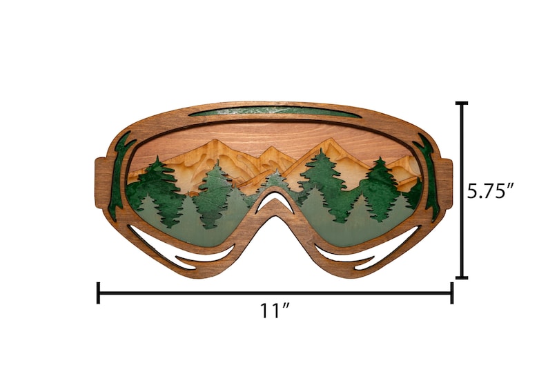 Handcrafted Wooden Ski Goggle Wall Art: Montana Mountain Decor - Etsy