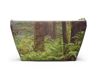 Forest, Pacific Northwest, Old Growth Trees, Zipper Pouch, Accessory Pouch--w T-bottom