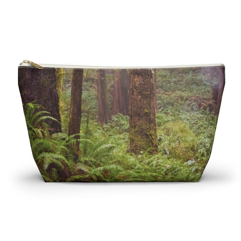 Forest, Pacific Northwest, Old Growth Trees, Zipper Pouch, Accessory Pouchw T-bottom image 9