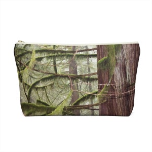 Old Growth Trees, Pacific Northwest Photo Design on Accessory Pouch w T-bottom image 2