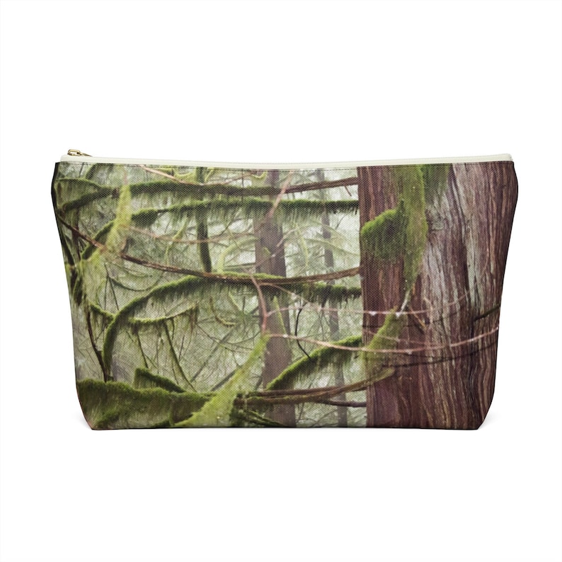 Old Growth Trees, Pacific Northwest Photo Design on Accessory Pouch w T-bottom image 2