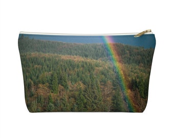 Rainbow, Summer, Pacific Northwest, Zipper Bag, Makeup Bag, Travel Pouch