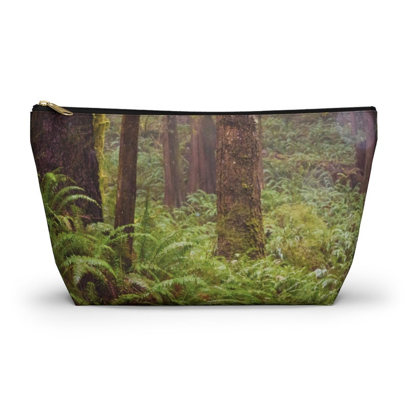Forest, Pacific Northwest, Old Growth Trees, Zipper Pouch, Accessory Pouchw T-bottom image 6