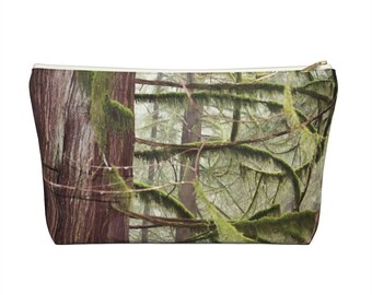 Old Growth Trees, Pacific Northwest Photo Design on Accessory Pouch w T-bottom