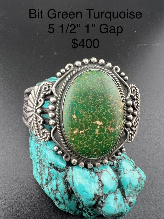 Vintage Green Turquoise Cuff
