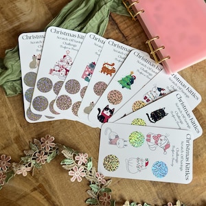 Cartes à gratter Christmas Kitties | Bourrage budgétaire en espèces