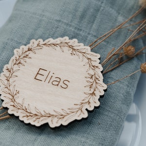 Platzkarten aus Holz I personalisierbar mit Namen der Gäste I Tischkarten als Dekoration I Gastgeschenk I Hochzeit, Kommunion, Einschulung