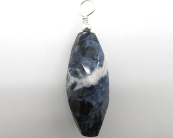 Sodalite and Sterling Pendant