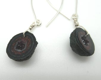 Natural Tabasco Geode Earrings