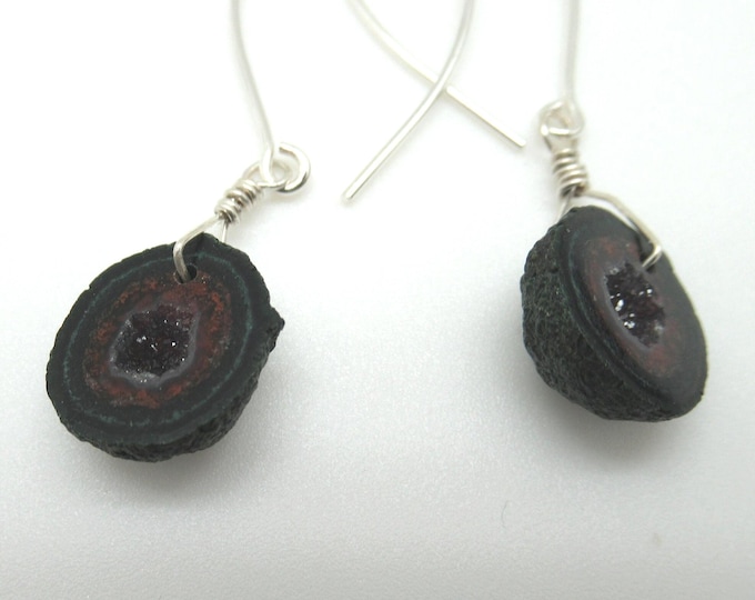 Natural Tabasco Geode Earrings