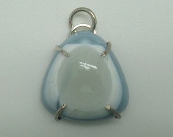 Blue Owhyee Opal and Sterling Pendant
